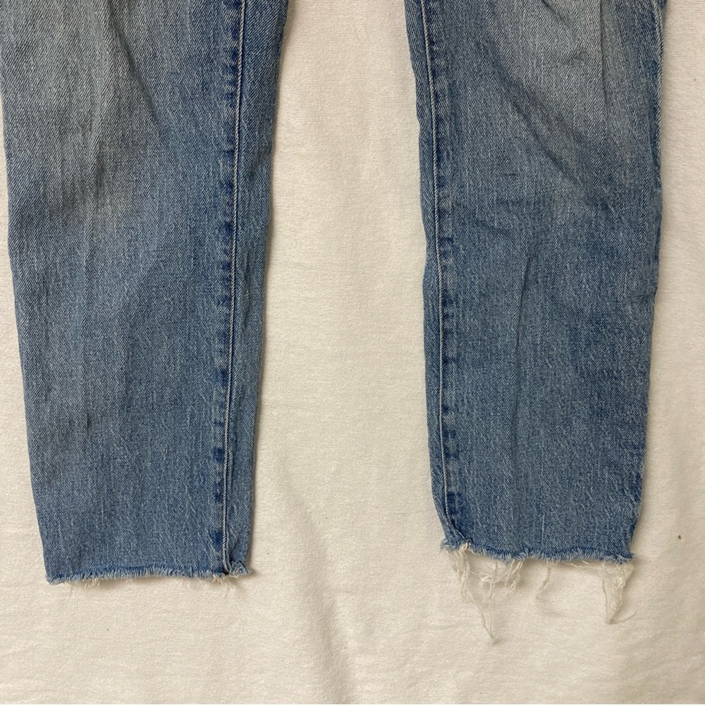 Madewell Women’s Blue Ankle Cropped Jeans Distressed Details Sz 25 - Picture 4 of 16